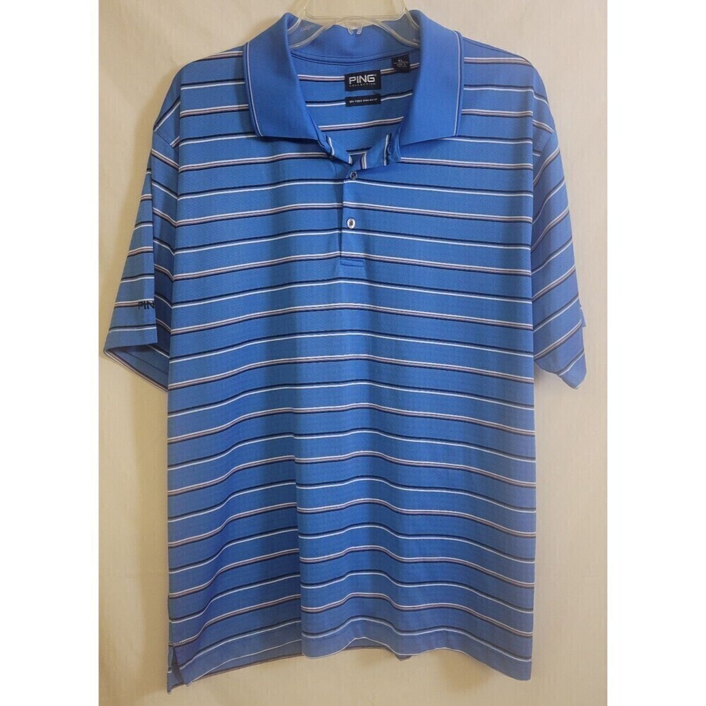PING Collection Size XL‎ Golf Polo Shirt Blue Dry Fiber Dynamics